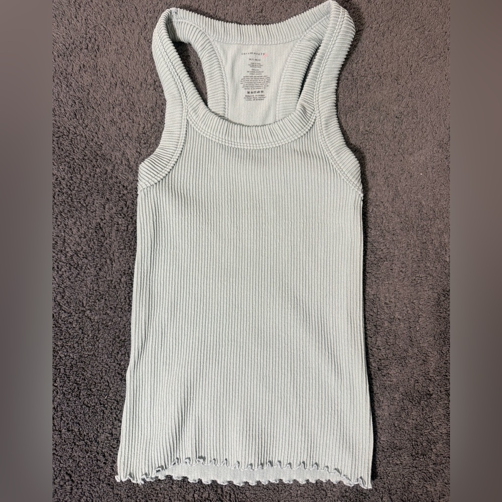 Intimately Free People Women's Ribbed‎ Tank Top - Light Green